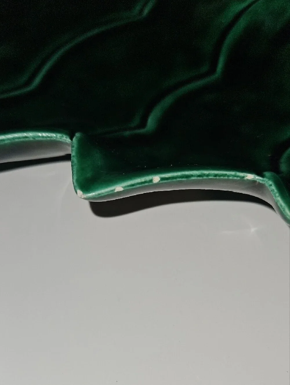 Green Ceramic Christmas Tree Serving Dish